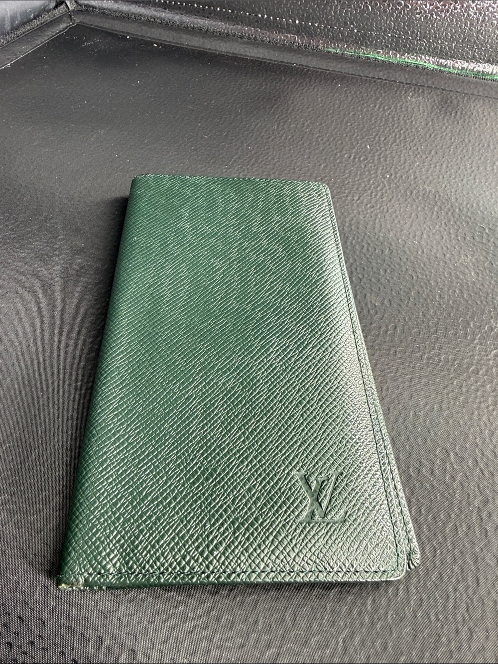Louis Vuitton Dark Green Textured Long Wallet